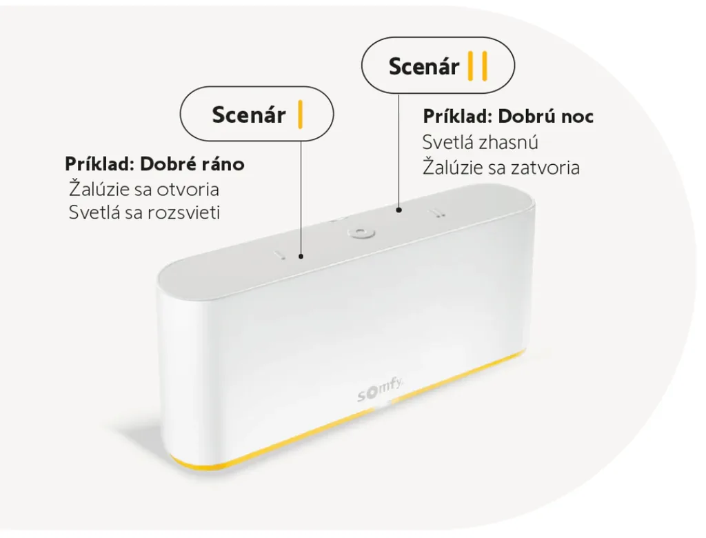 Vytváranie vlastných scenárov v aplikácii Somfy TaHoma